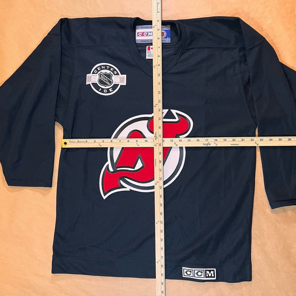 Vintage CCM New Jersey Devils Hockey Jersey Center Ice Black Adult Size Medium