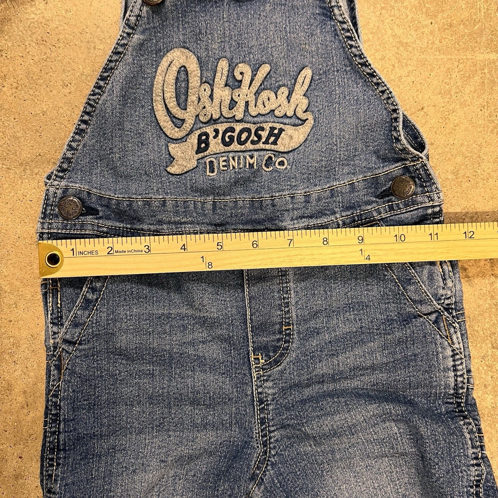 Vintage Osh Kosh B'Gosh Vestbak Boys Denim Co Logo Overalls Size 3T