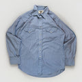 VTG Ruddock Shirt Mens Sz XL Baby Blue Striped Pearl Snap Western Rodeo Cowboy