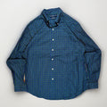 Ralph Lauren XL Button Up Shirt Mens Blue Plaid 16 34/35 100% Cotton Yarmouth