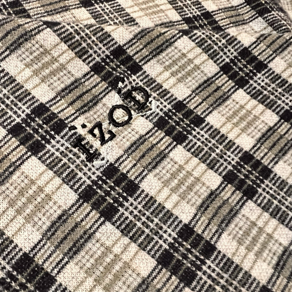 90’s Vintage Izod Polo Size XXL, Green With Dark Green Stripes