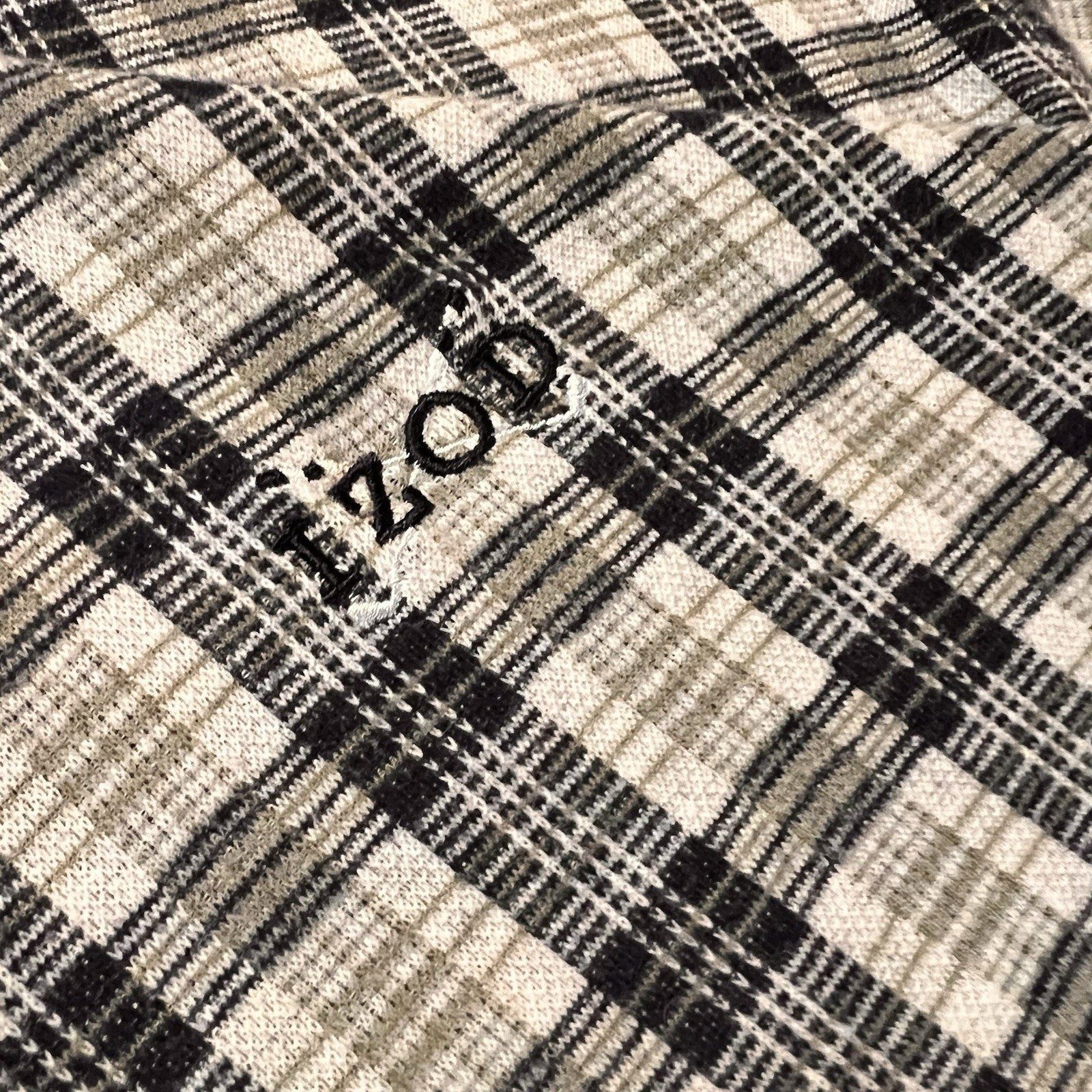 90’s Vintage Izod Polo Size XXL, Green With Dark Green Stripes