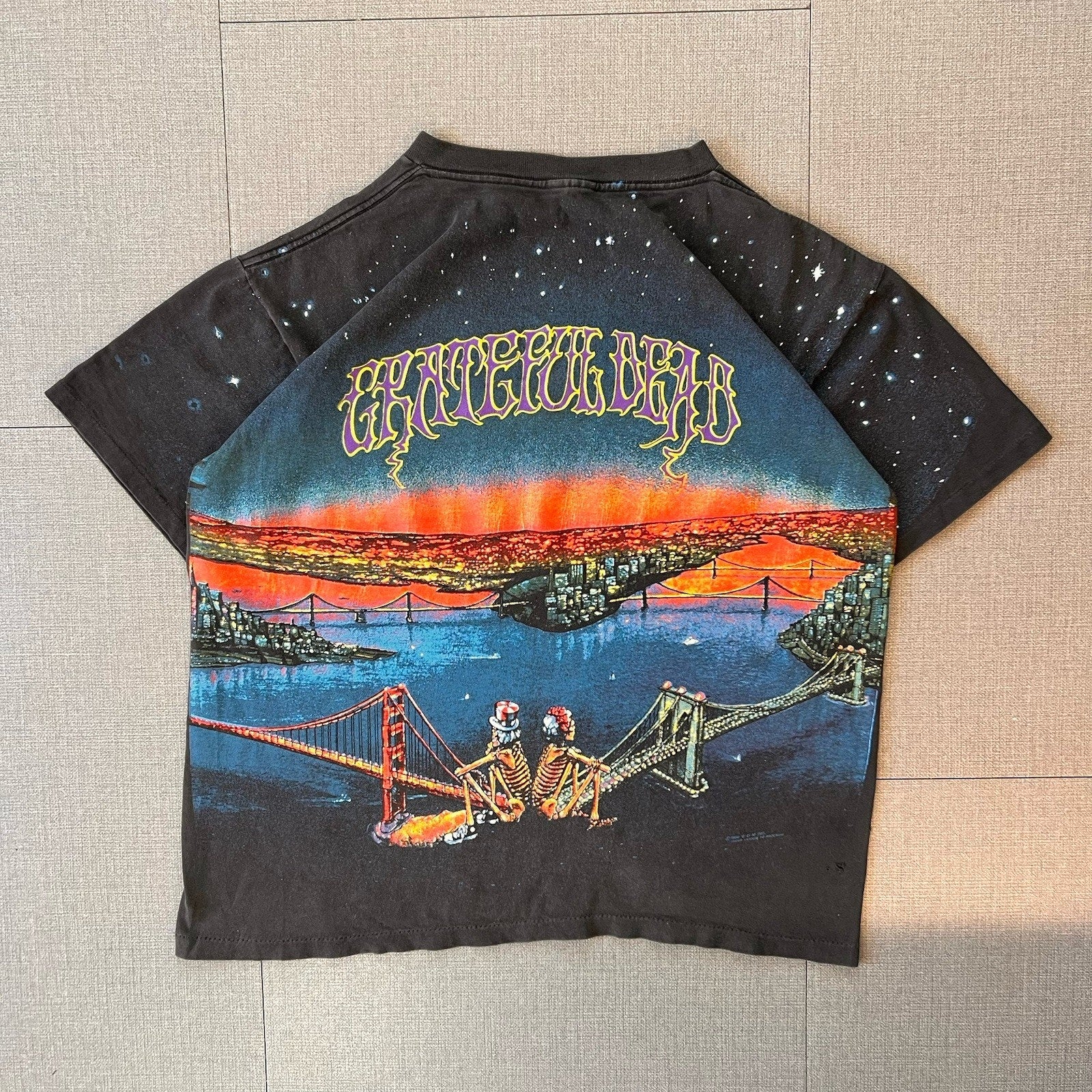 Vintage 1990 Grateful Dead San Francisco Bridge T Shirt All Over Print
