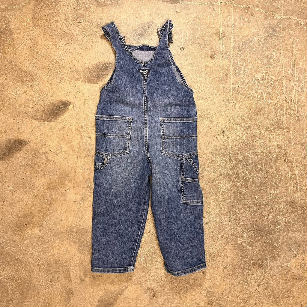 Vintage Osh Kosh B'Gosh Vestbak Boys Denim Co Logo Overalls Size 3T