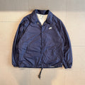 Nike Coaches Jacket Men's Small Blue Lightweight Windbreaker Snap Front Navy