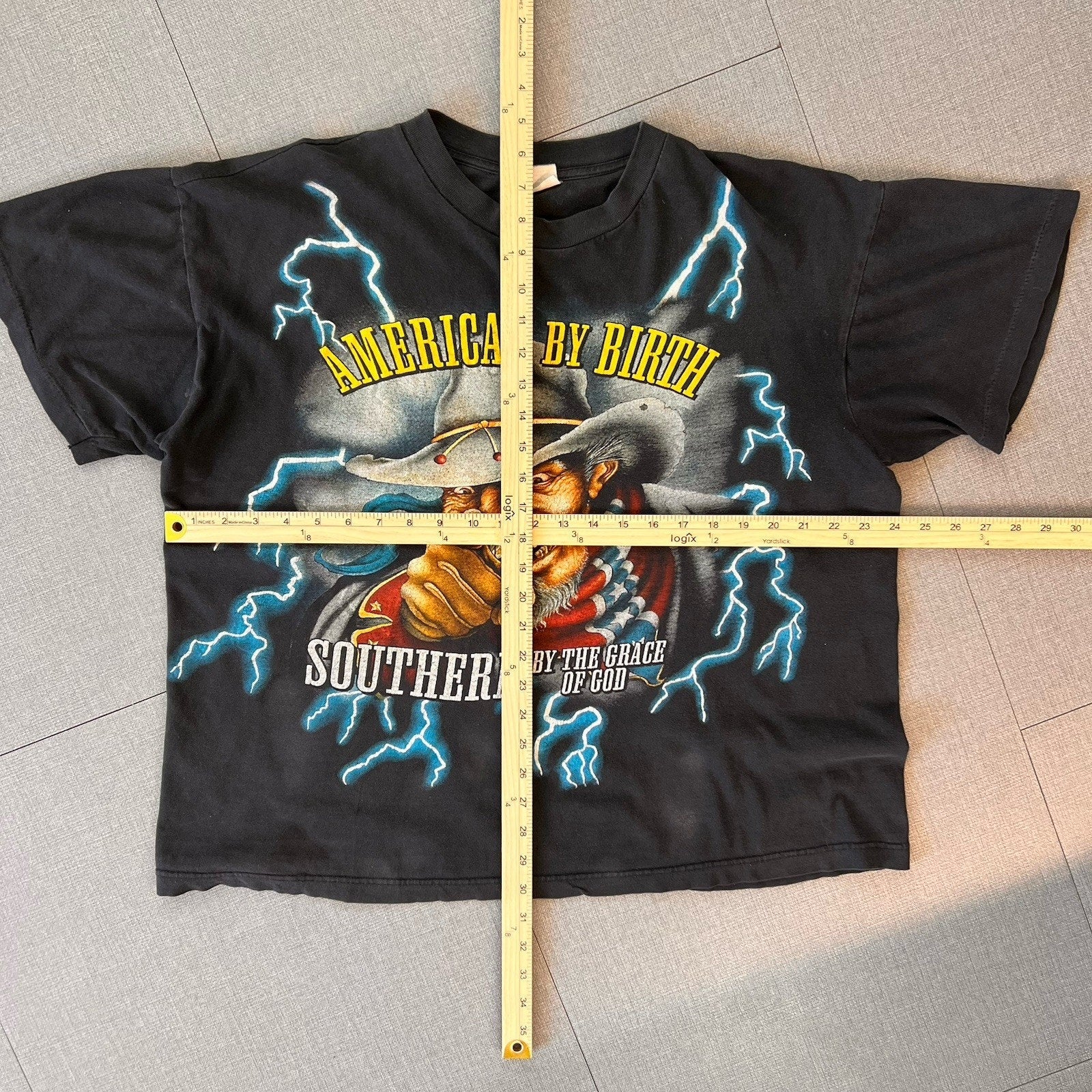 Vintage American Thunder Southern American by Birth T-Shirt 100% Cotton XL