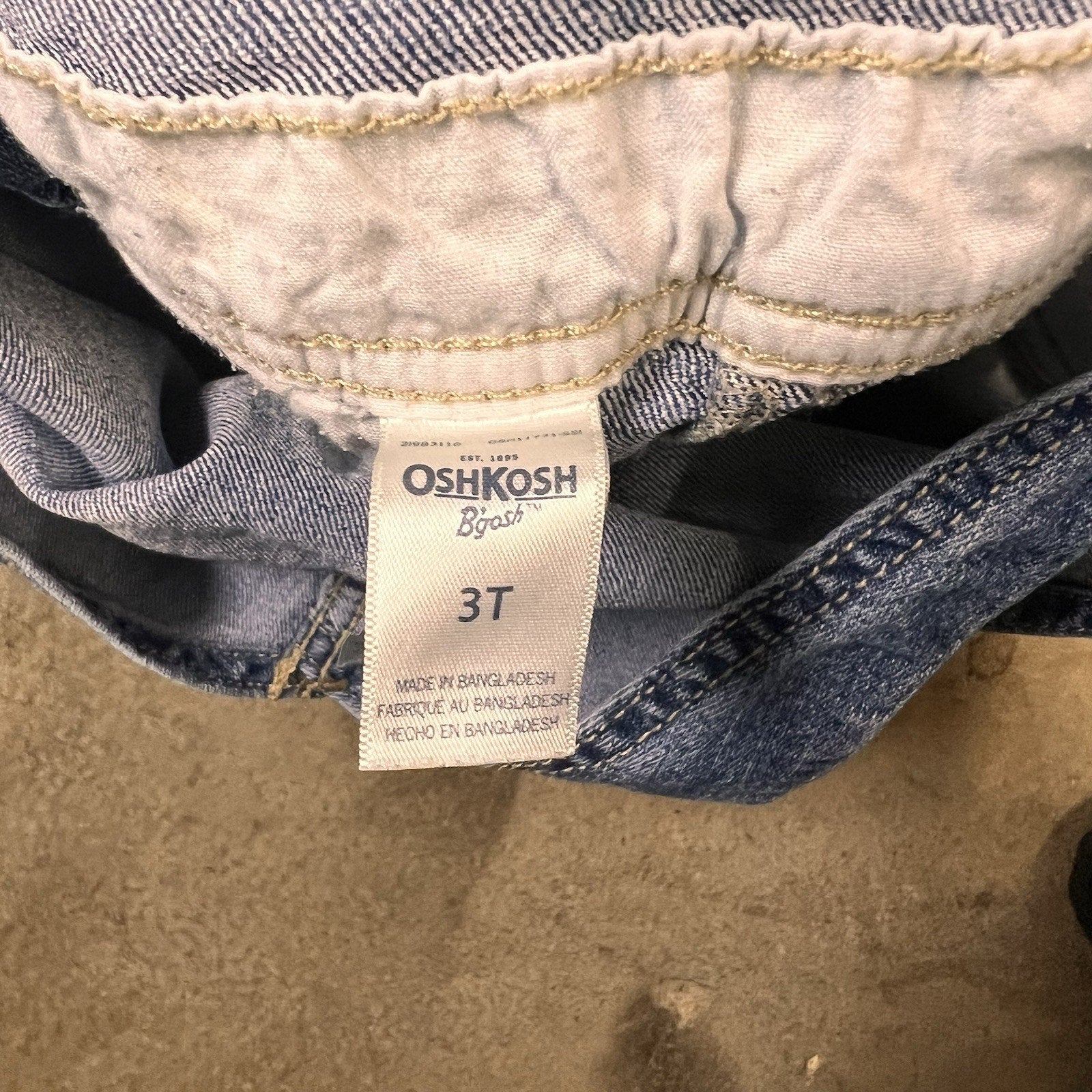 Vintage Osh Kosh B'Gosh Vestbak Boys Denim Co Logo Overalls Size 3T