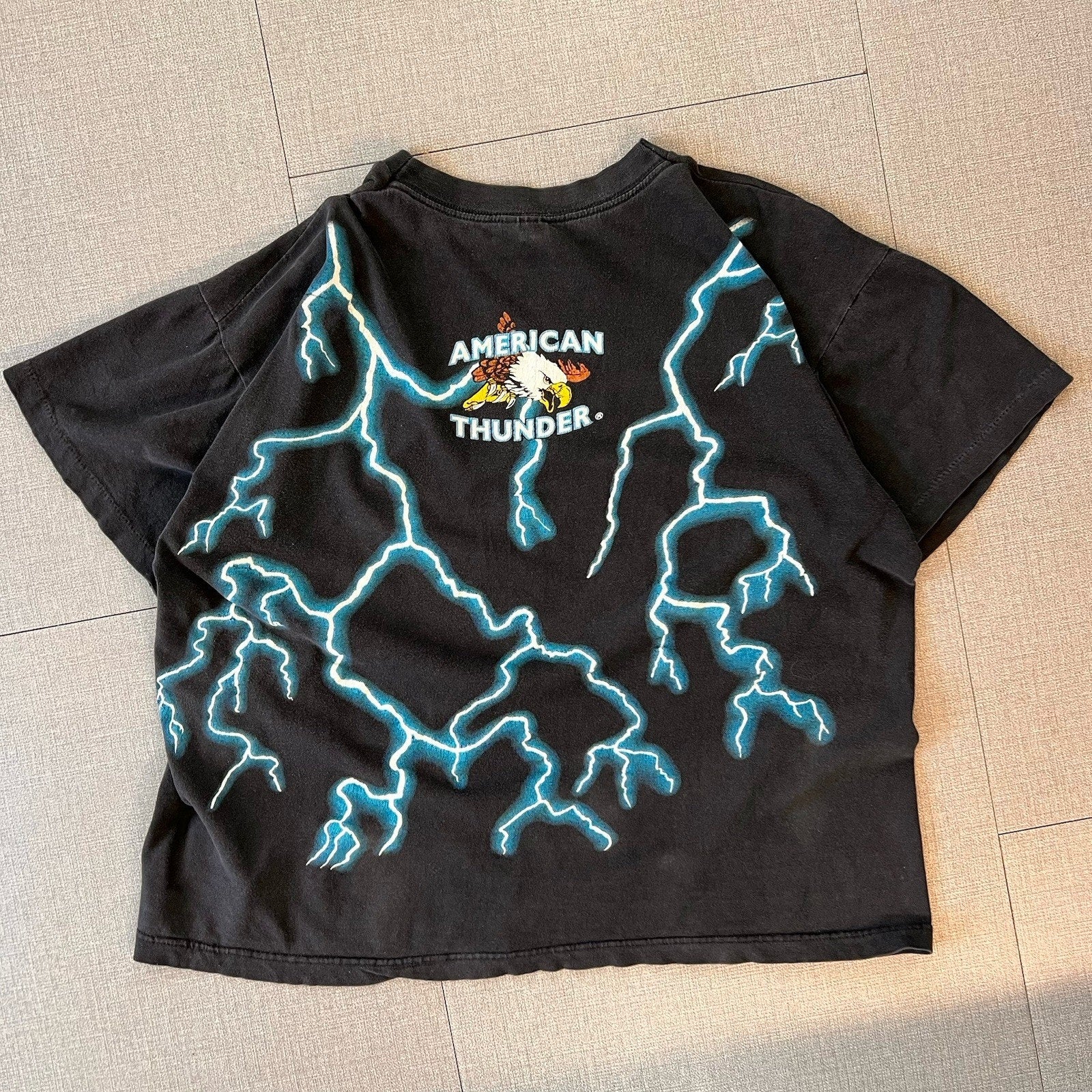 Vintage American Thunder Southern American by Birth T-Shirt 100% Cotton XL